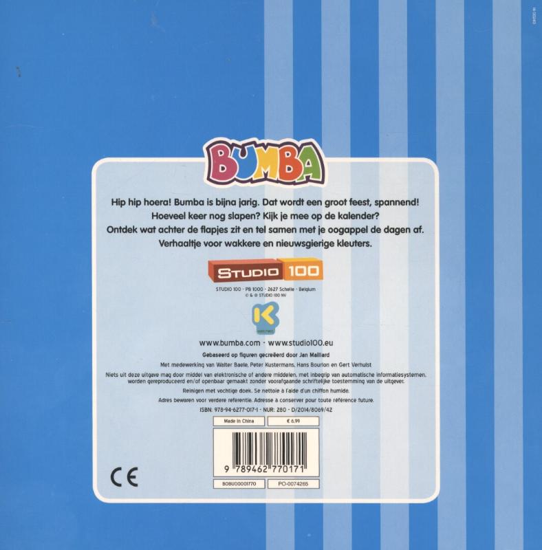 Bumba is jarig achterkant