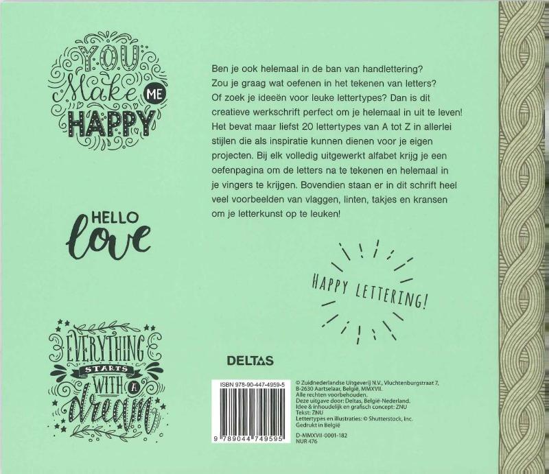 Handlettering / Creatief werkschrift achterkant