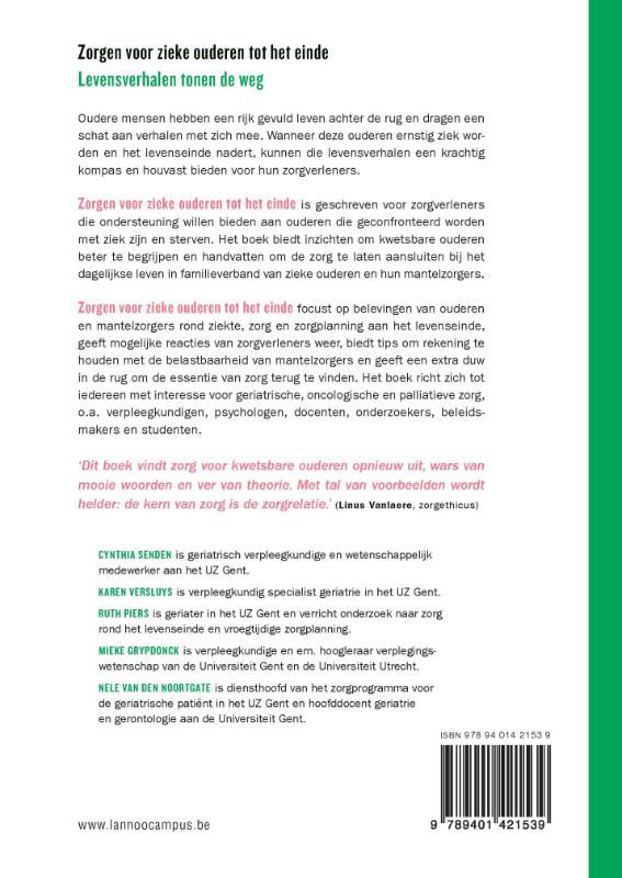 Zorgen voor zieke ouderen tot het einde achterkant