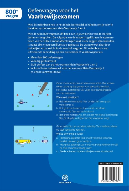 Oefenvragen voor het Vaarbewijsexamen achterkant