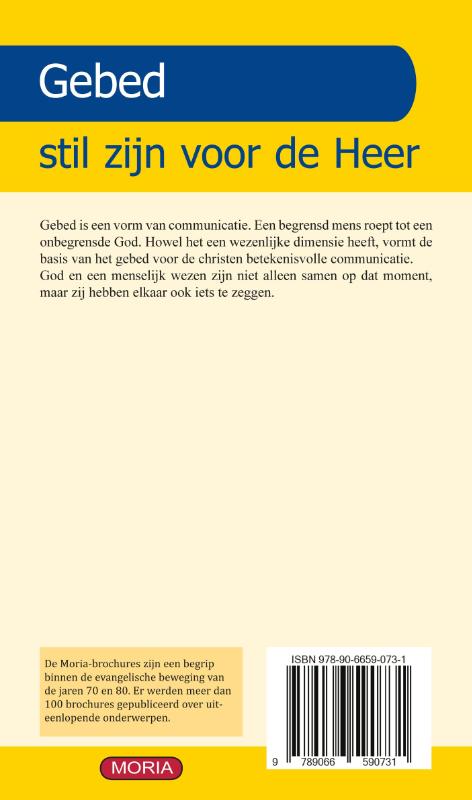 Gebed: stil zijn voor de Heer achterkant