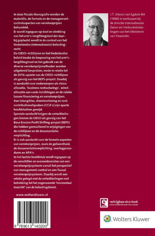 Fiscale monografieën 115 -   Verrekenprijzen; de verdeling van de winst van een multinational achterkant