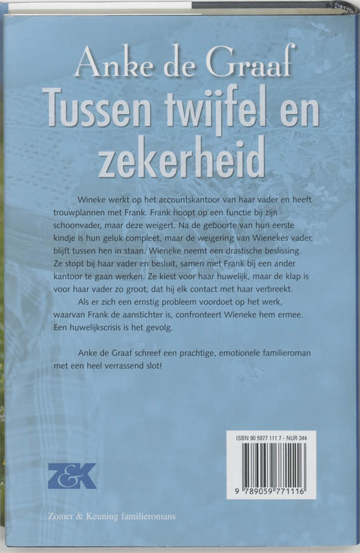Tussen Twijfel En Zekerheid achterkant