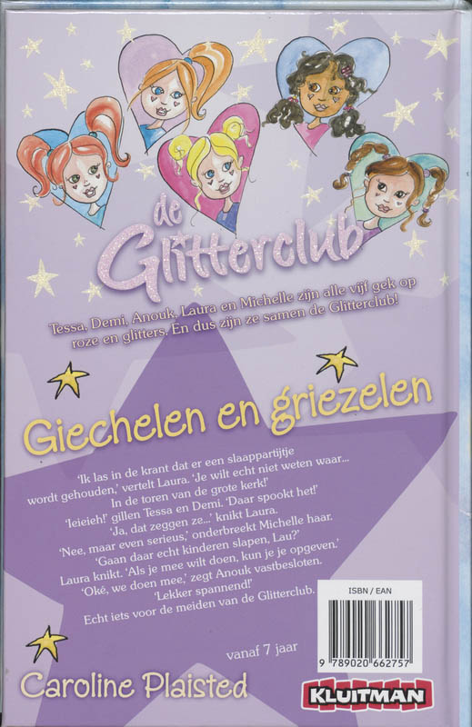 Giechelen en griezelen / De Glitterclub achterkant