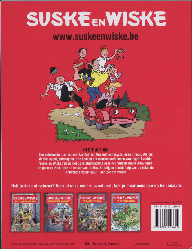 De knikkende knoken / Suske en Wiske / 303 achterkant
