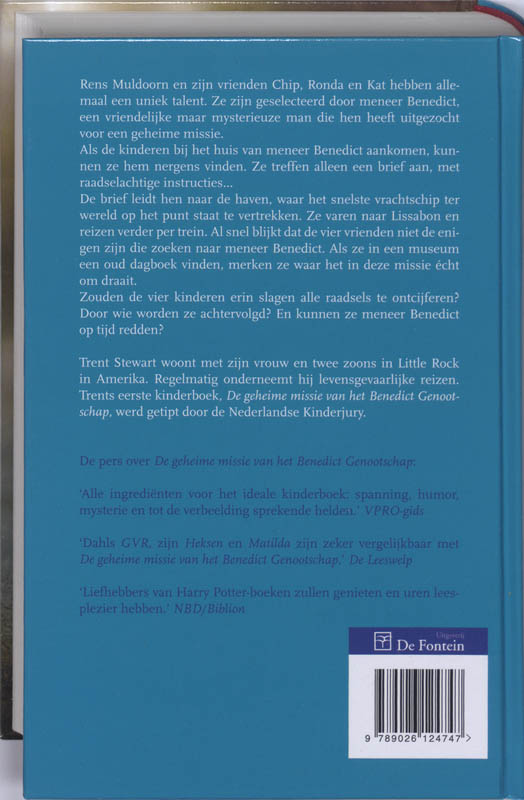 De Levensgevaarlijke Reis Van Het Benedict Genootschap achterkant