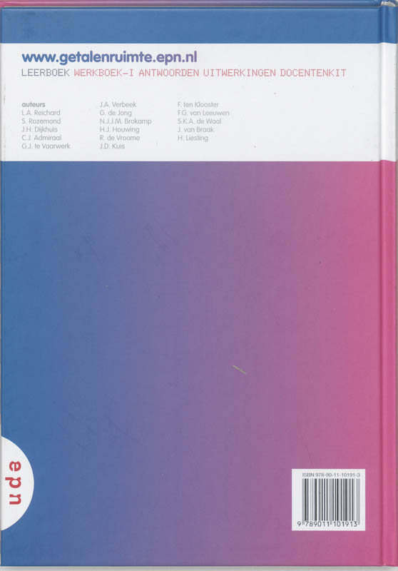 Getal en Ruimte / 1 vwo achterkant