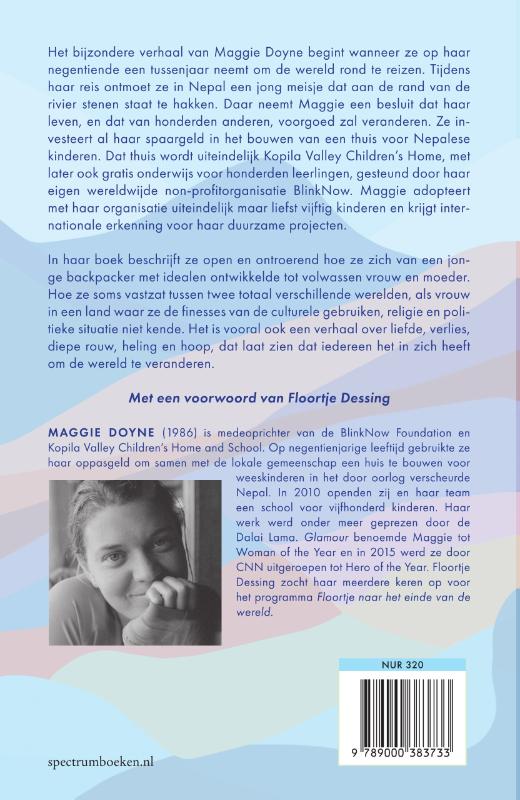 Tussen de Himalaya en de hemel achterkant