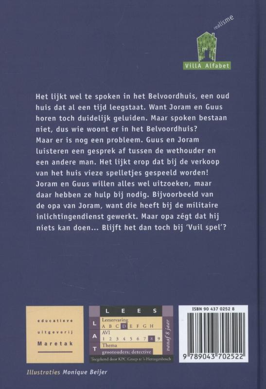 Vuil spel / Villa Alfabet Groen achterkant