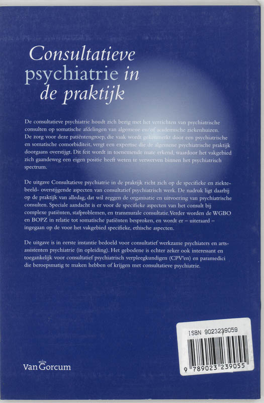 Consultatieve psychiatrie in de praktijk achterkant