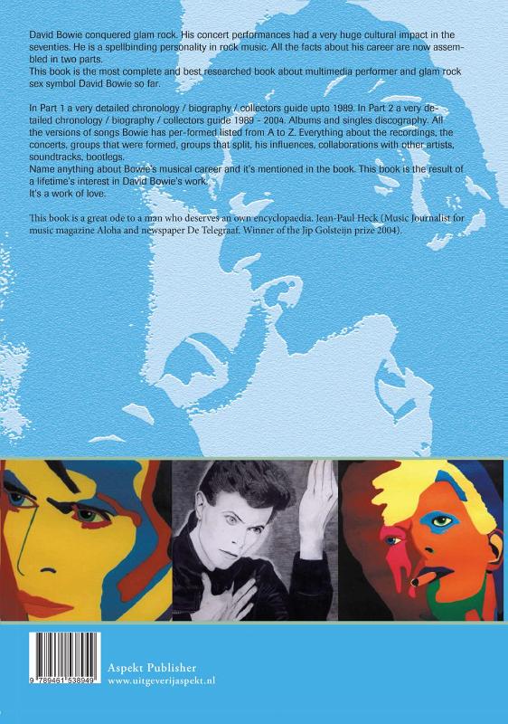 David Bowie 2 no shit, just facts achterkant