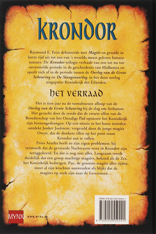 Krondor Dl 1 Het Verraad achterkant