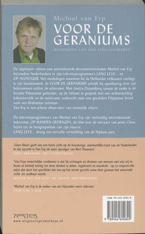 Voor De Geraniums achterkant