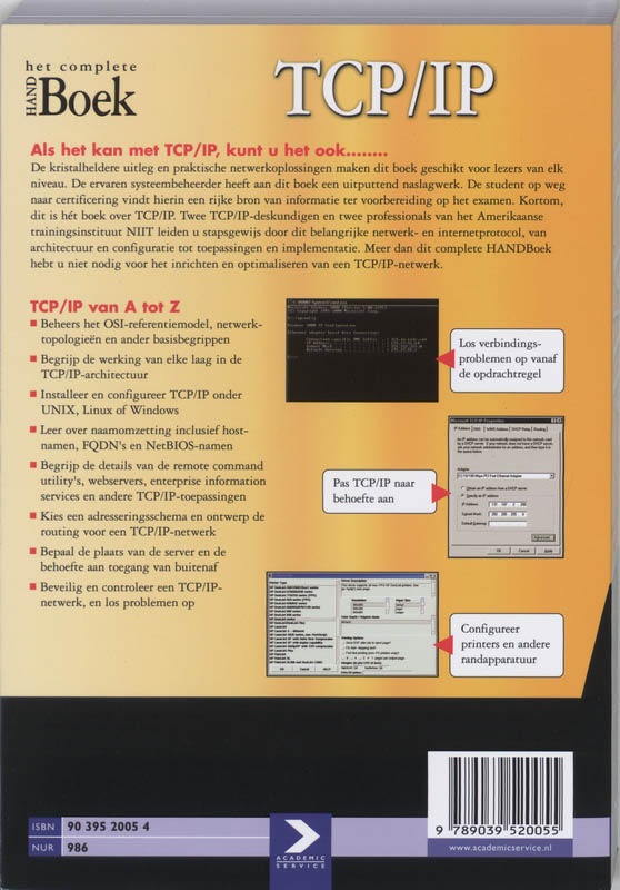 Het complete HANDBoek - TCP/IP achterkant