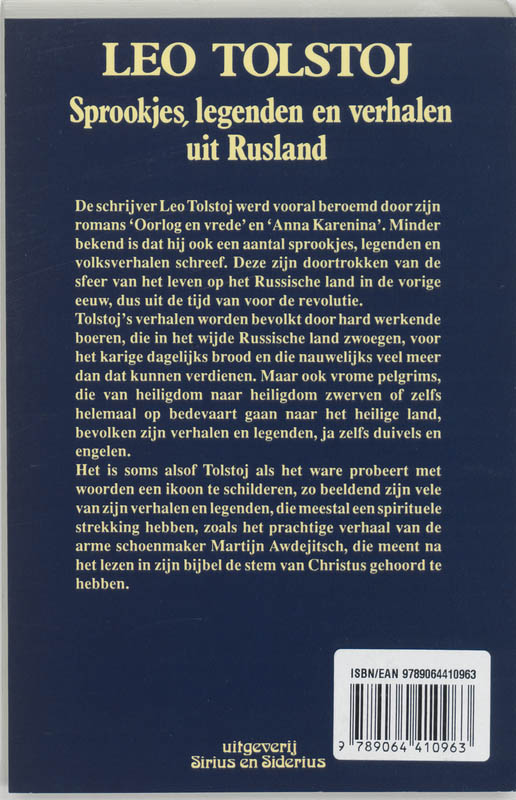 Sprookjes, legenden en verhalen uit Rusland achterkant