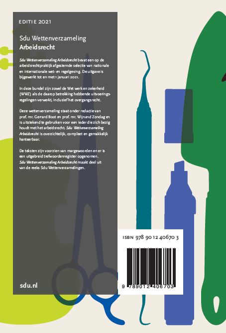 Sdu Wettenverzameling Arbeidsrecht 2021 / Sdu wettenverzameling achterkant