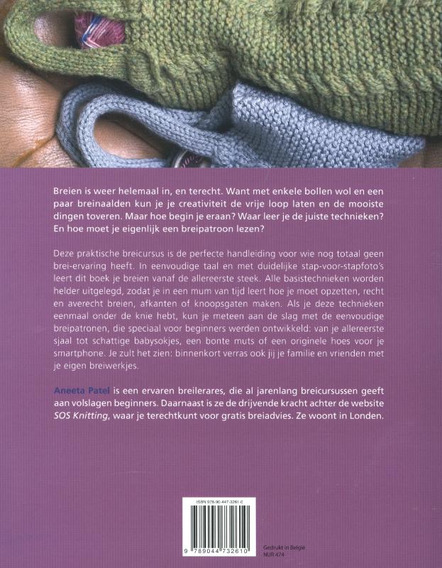 Beginnen met breien achterkant