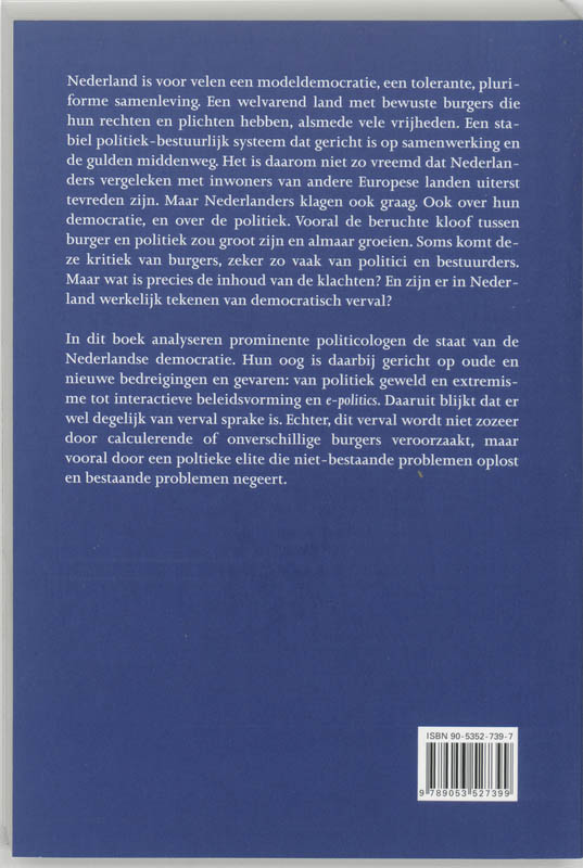 Democratie in verval? achterkant