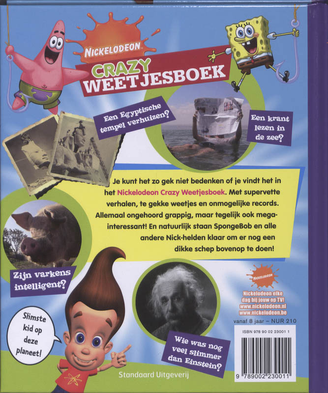 Nickelodeon Crazy Weetjesboek achterkant