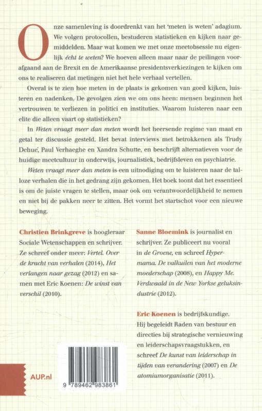 Weten vraagt meer dan meten achterkant