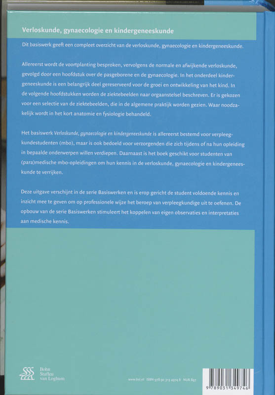 Verloskunde, gynaecologie en kindergeneeskunde / 4 / Basiswerk V&V achterkant