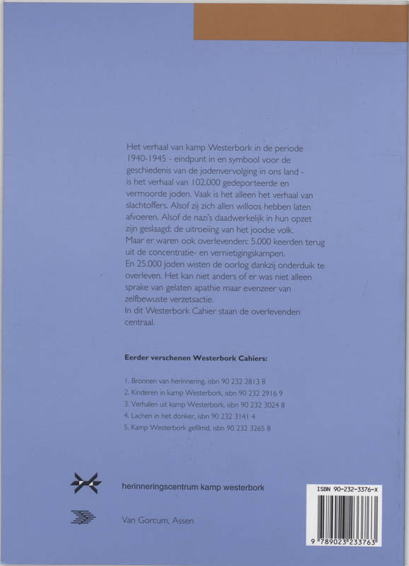 Portretten van overleven / Westerbork cahiers / 6 achterkant