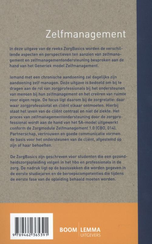 Zelfmanagement / ZorgBasics achterkant