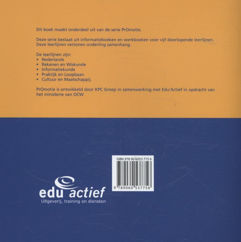 Promotie cultuur en Maatschappij De Nederlandse staat Werkboek achterkant