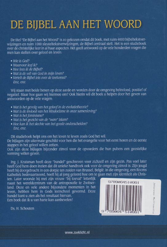 De Bijbel Aan Het Woord achterkant