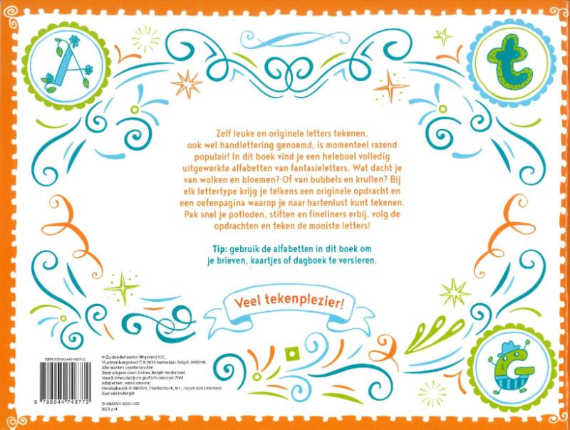 Handlettering voor kinderen achterkant