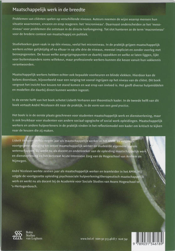Sociaal agogisch basiswerk  -   Maatschappelijk werk in de breedte achterkant