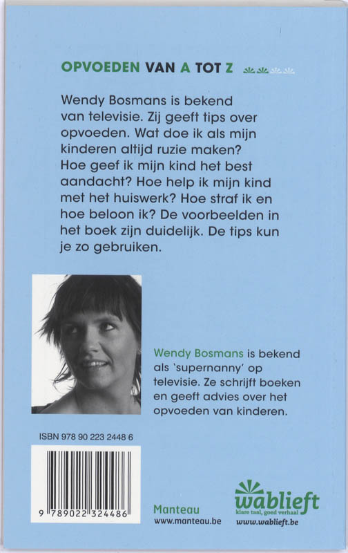 Wablieft - Opvoeden van A tot Z achterkant
