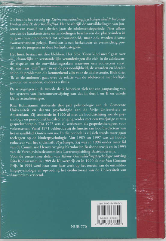 Kleine ontwikkelingspsychologie III De adolescentie achterkant