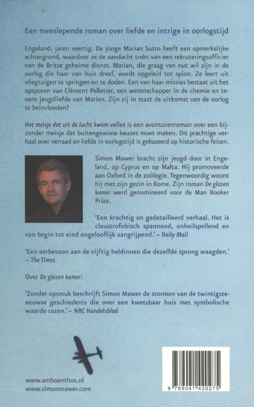 Het meisje dat uit de lucht kwam vallen achterkant