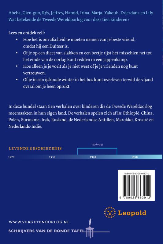 Vergeten Oorlog achterkant