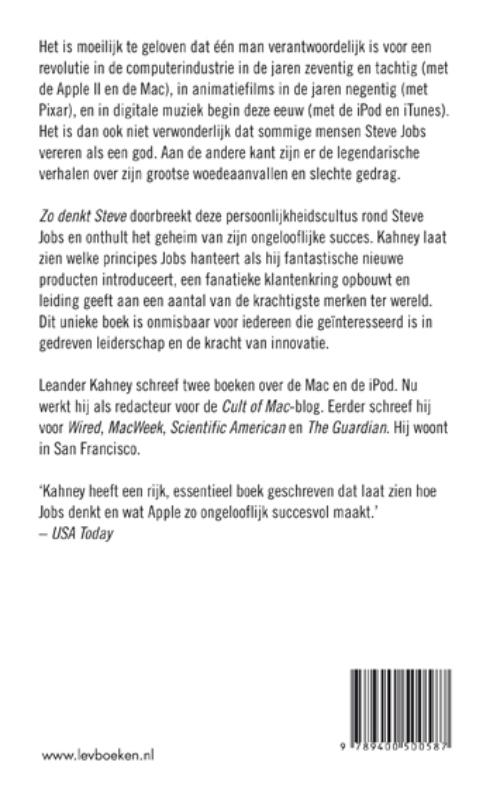 Zo Denkt Steve achterkant