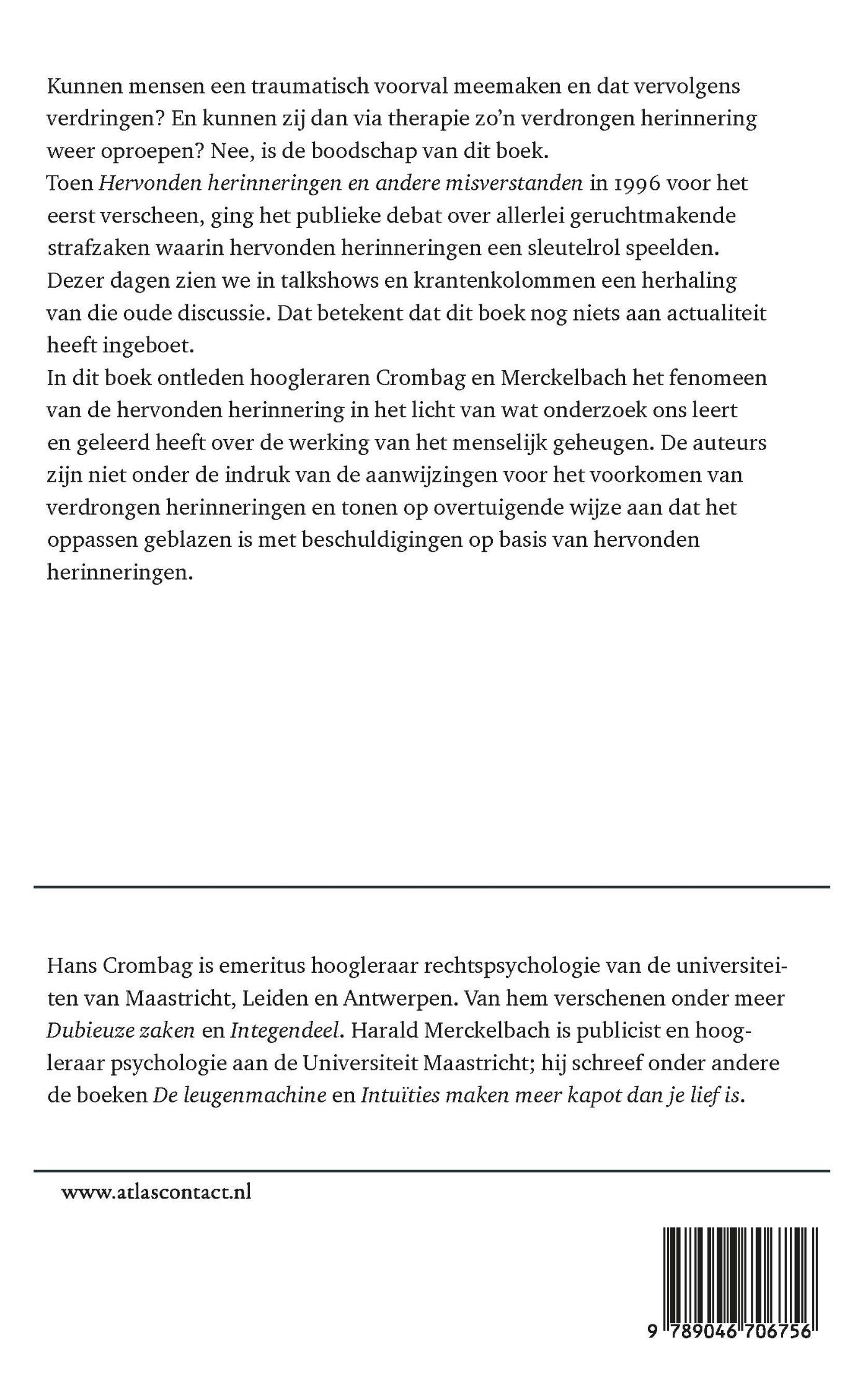 Hervonden herinneringen en andere misverstanden achterkant