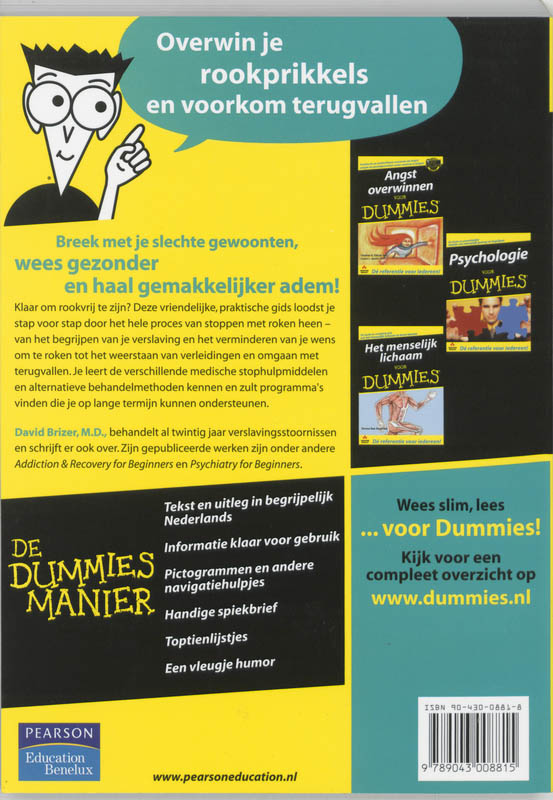 Stoppen met roken voor Dummies / Voor Dummies achterkant