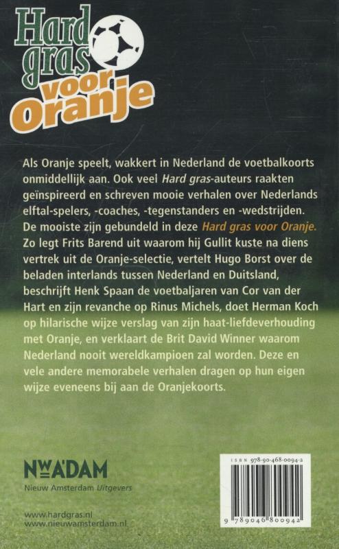 Hard gras voor Oranje achterkant