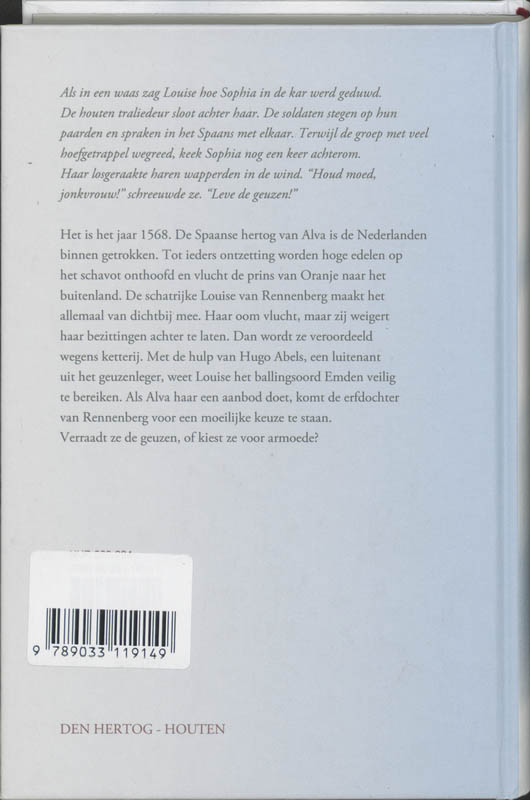 Erfdochter van rennenberg, de achterkant