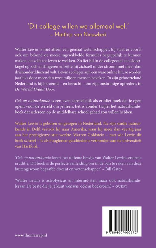 Gek op natuurkunde achterkant