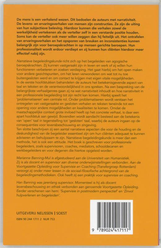 Narratieve begeleidingskunde / PM-reeks achterkant