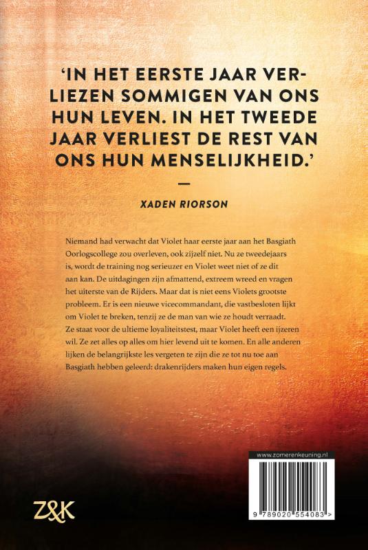 Een ijzeren vlam / Fourth Wing / 2 achterkant