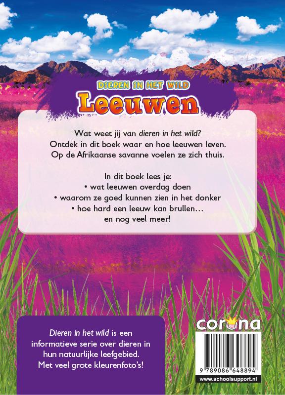 Leeuwen / Dieren in het wild achterkant