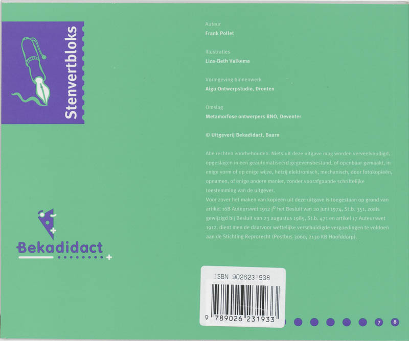 Stenvert Werkwoordspelling 1 Toelichting en Antwoorden achterkant