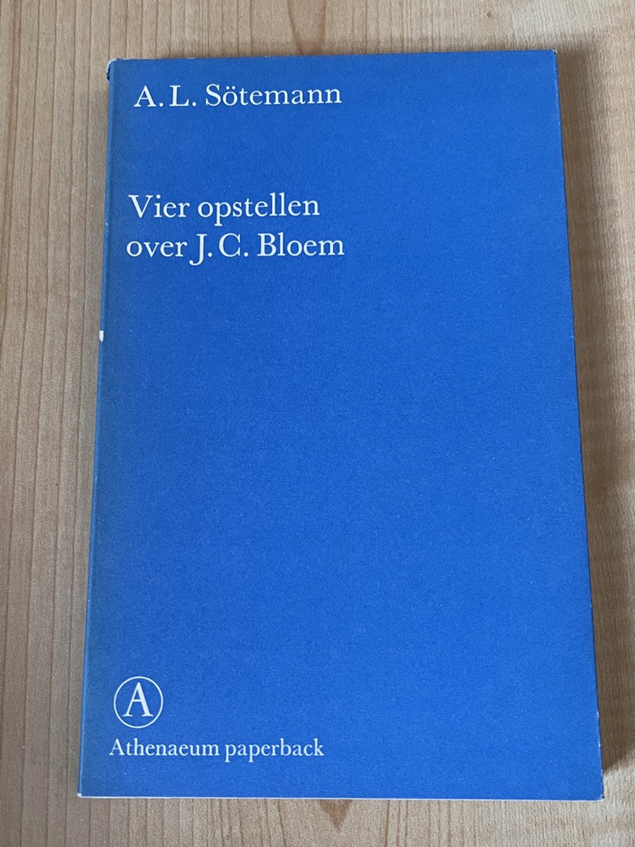 Vier opstellen over J.C. Bloem