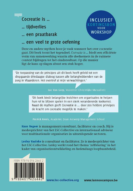 Cocreatie is ... achterkant