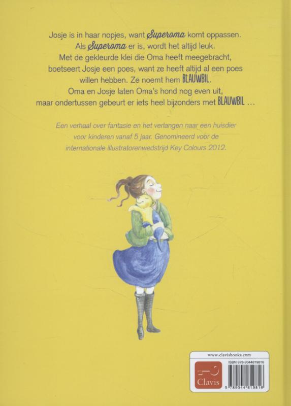 Superoma en de redding van blauwbil achterkant