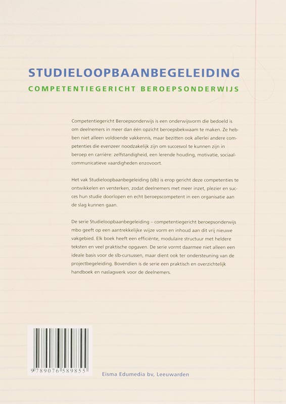 Studieloopbaanbegeleiding 2 MBO niveau 2 achterkant