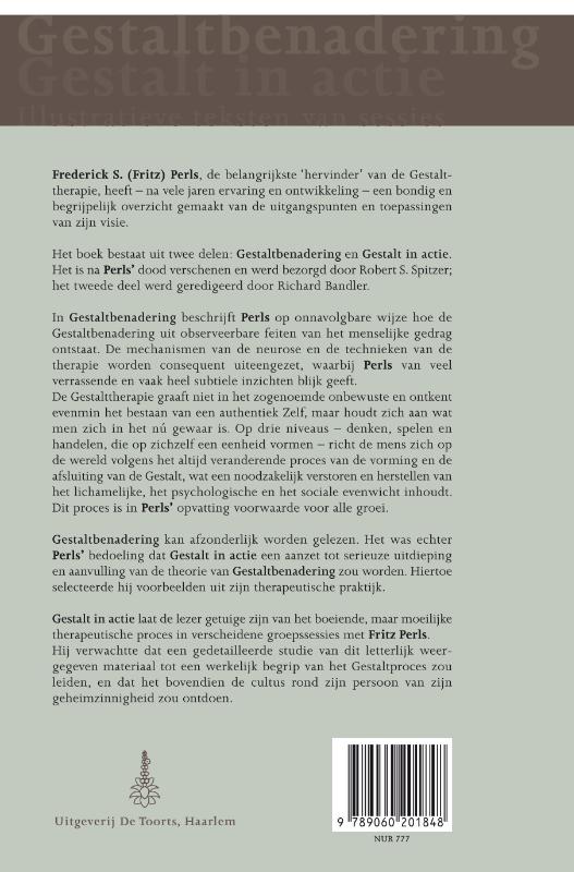 Gestaltbenadering, Gestalt in actie achterkant